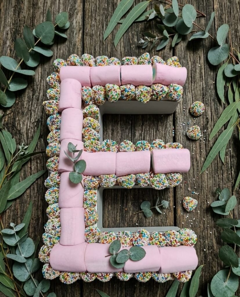 Tarta forma LETRA